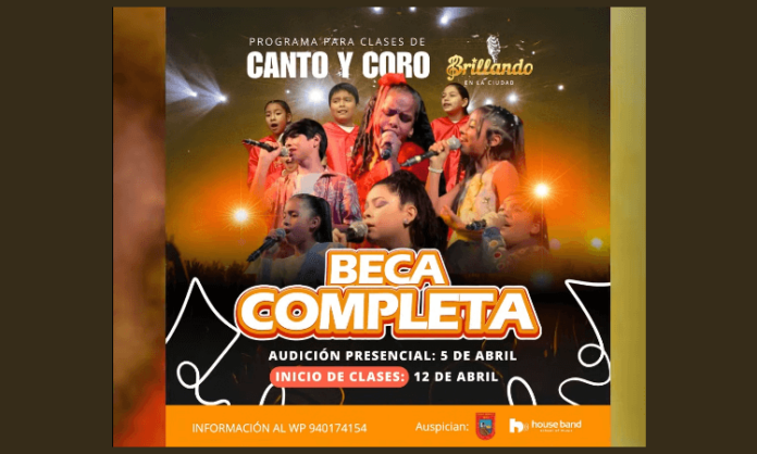 Audición de beca completa de Canto y Coro en Barranco