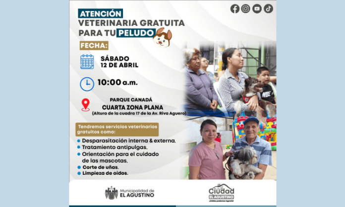 Campaña de Atención Gratuita para tu Peludo en el Agustino