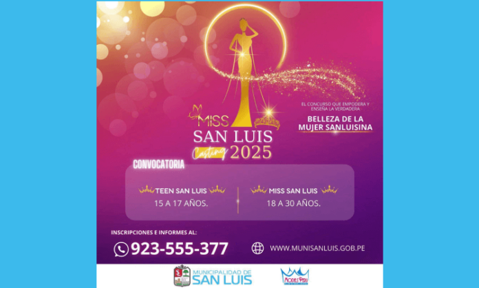 Casting Presencial para Miss San Luis