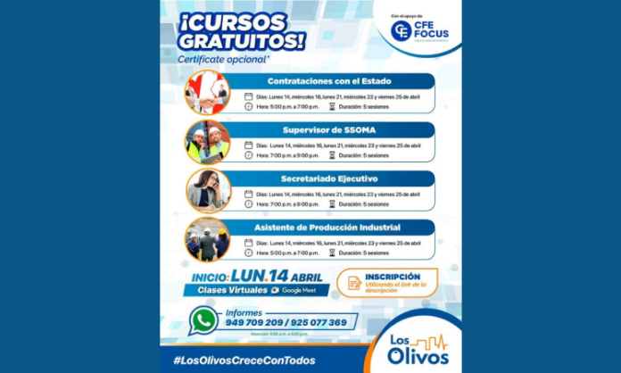 Cursos Gratuitos en Los Olivos