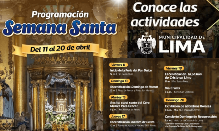 Porgramación de Semana Santa en Lima