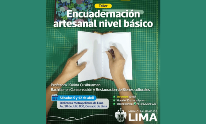 Taller de encuadernación en Limas