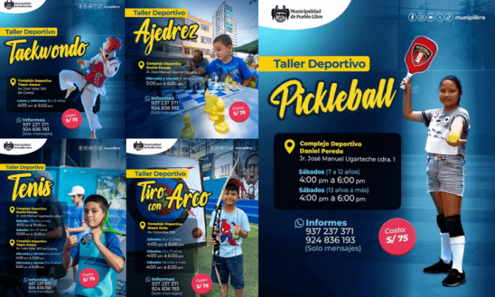 Talleres Deportivos en Pueblo Libre