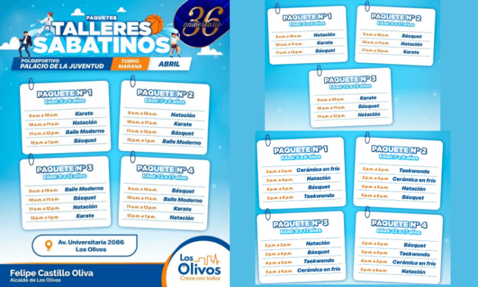 Talleres Sabatinos en Los Olivos
